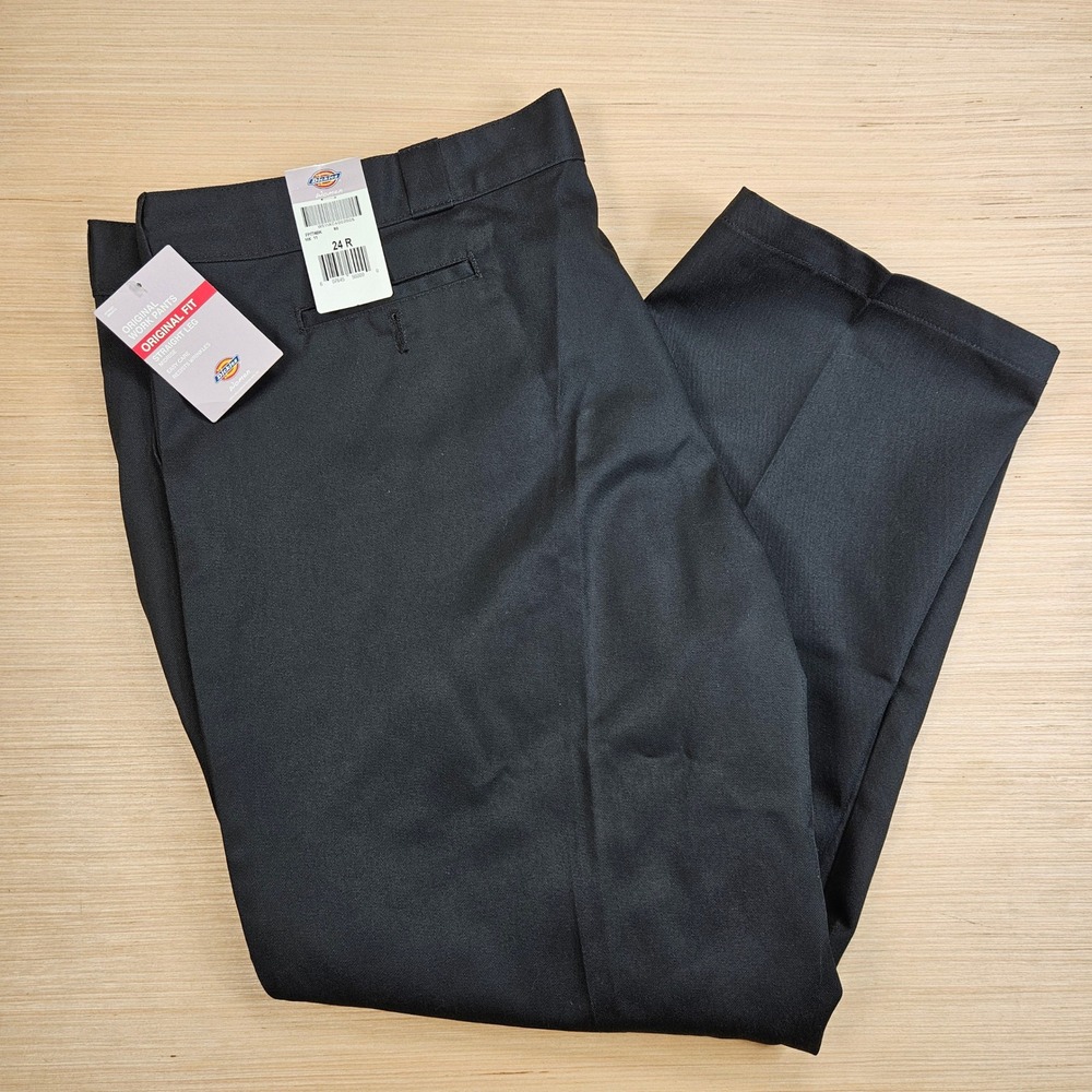Dickies Work Pants Women 24R 48x32 Black 774 Original Fit Straight Leg NEW